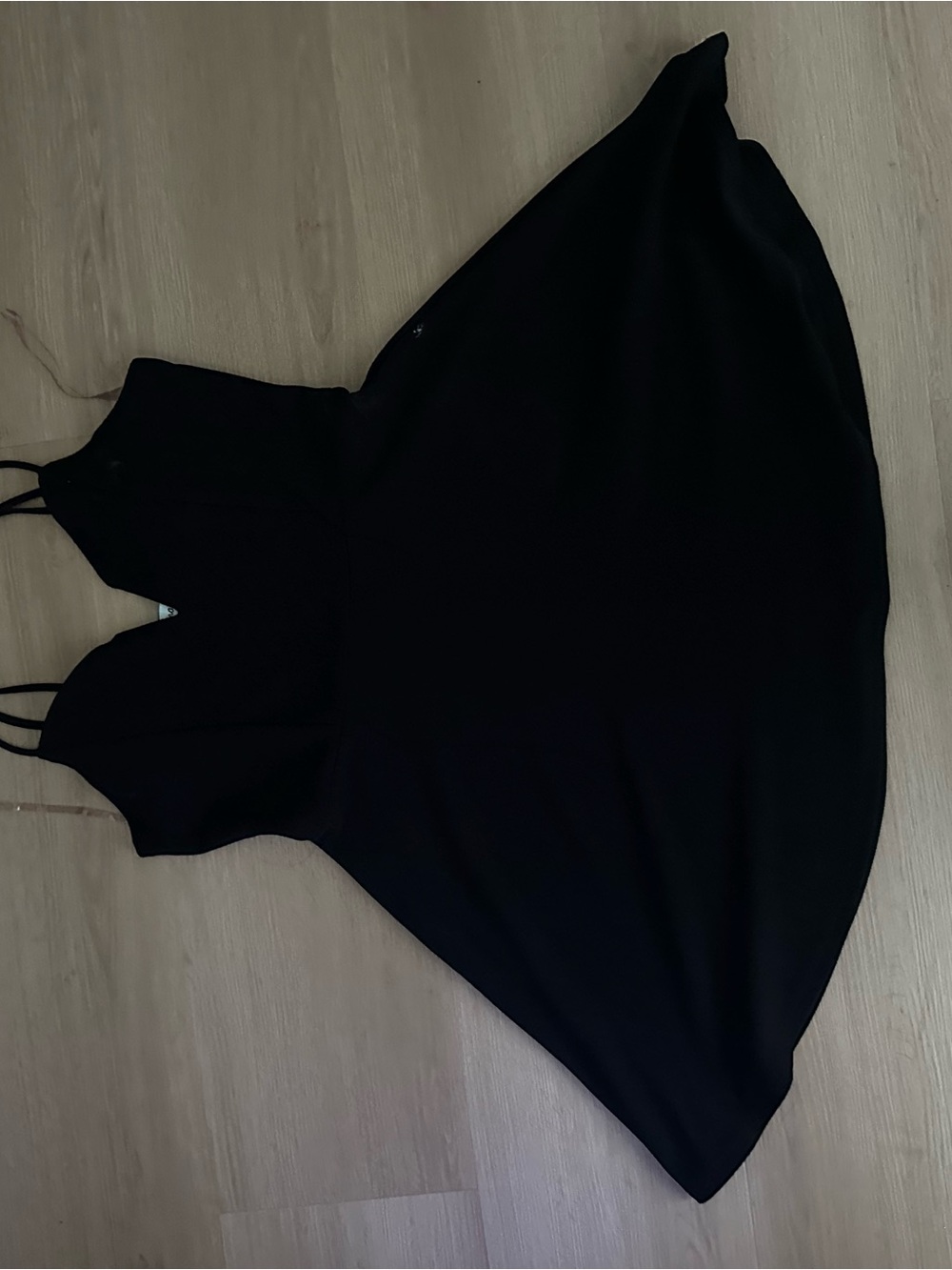 Almost Famous Black Sleeveless Tie-Back Dress